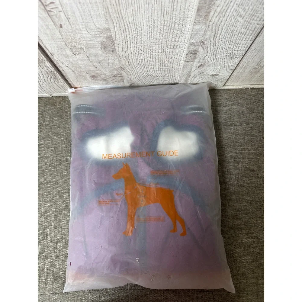 Gyuzh Purple Dog Winter Jacket Fleece Lined Reflective Harness Vest XL